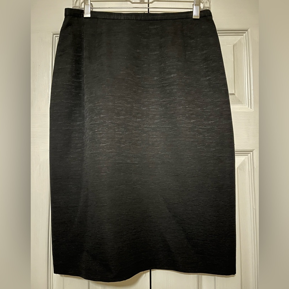 DUE per DUE Black Silk Skirt